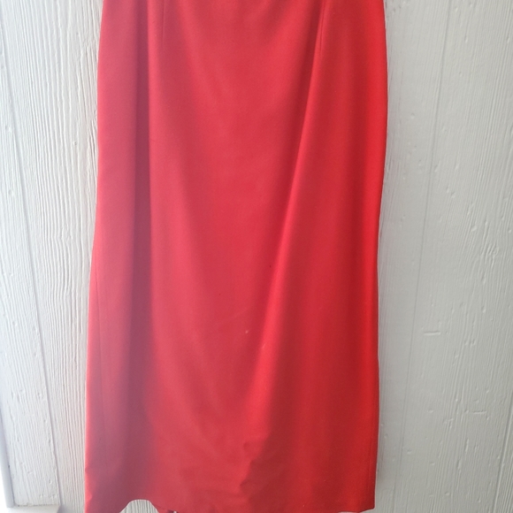 Vintage Tahari 2pc suit Red jacket and full skirt womens size 12 - Picture 3 of 5